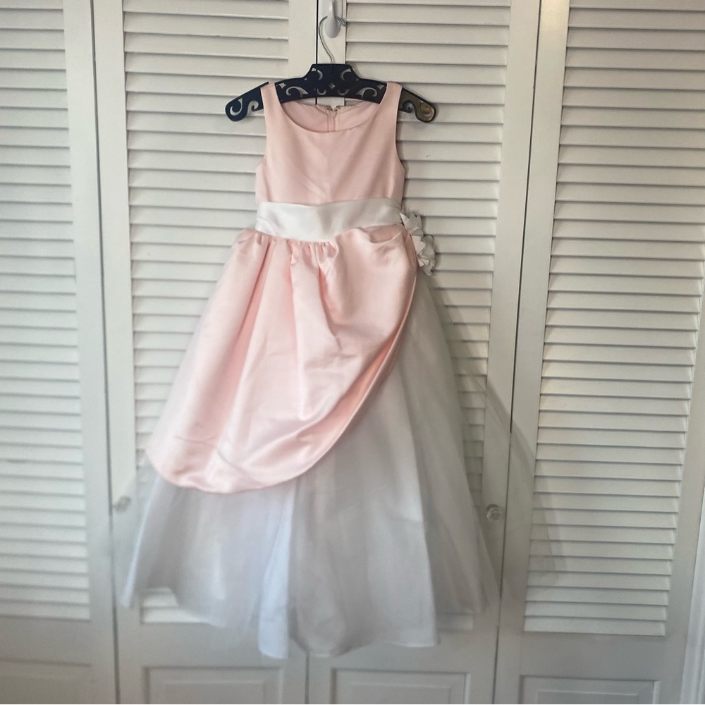 Sweet Beginnings | Elegant Pink and White Kids Dress | Size 6